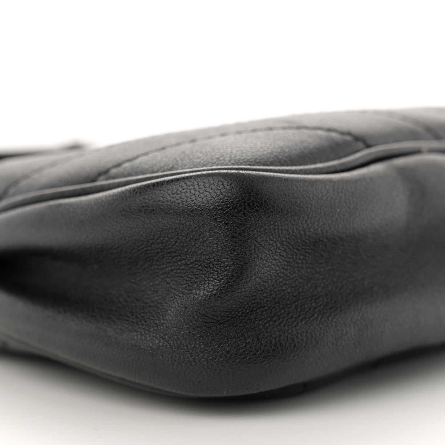 Sakai Be Green Calfskin Diagonal Stitched Small Blondie Tote Black