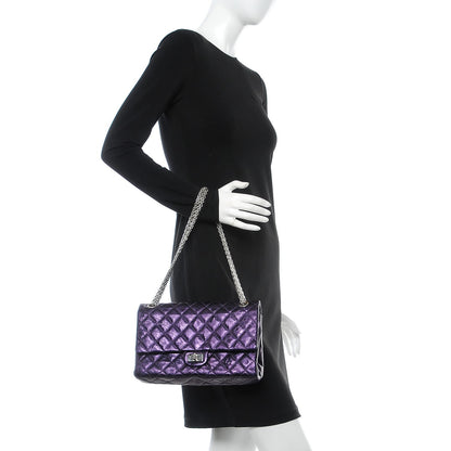 Chanel Metallic Calfskin Quilted 2.55 Reissue 226 Flap Violet 2 of 11
