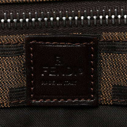 Fendi Zucca Calfskin Flap Clutch Tobacco Black 7 of 22