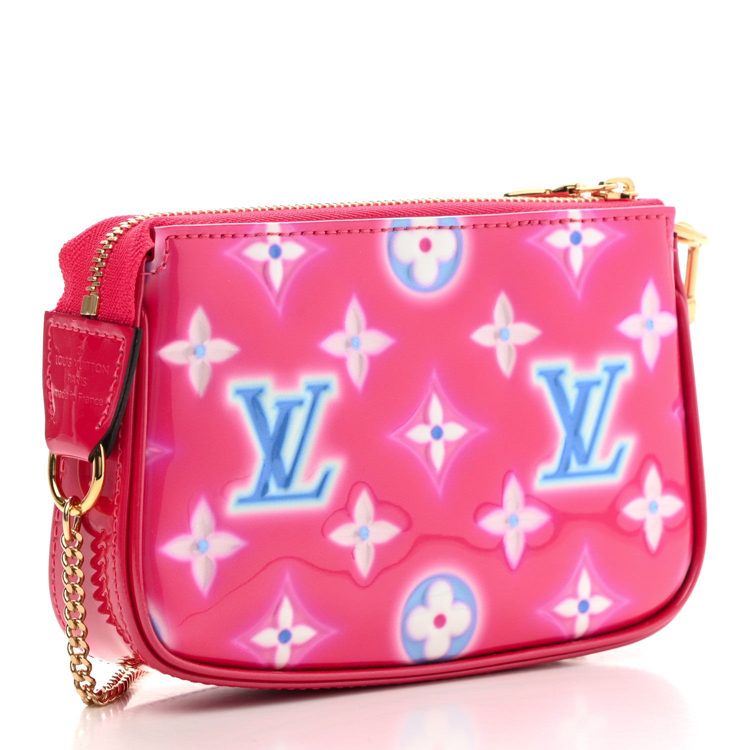 Louis Vuitton Vernis Valentine Mini Pochette Accessories Fuchsia Neon 3 of 6