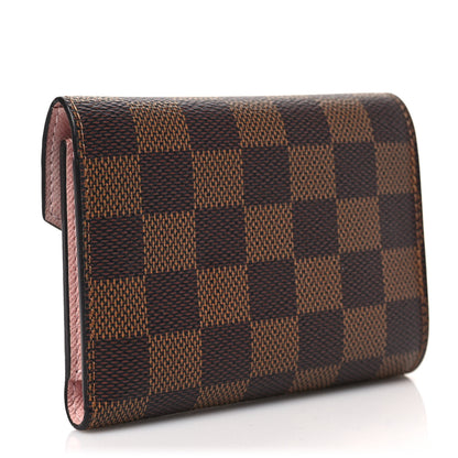 Louis Vuitton Damier Ebene Victorine Wallet Rose Ballerine 5 of 6
