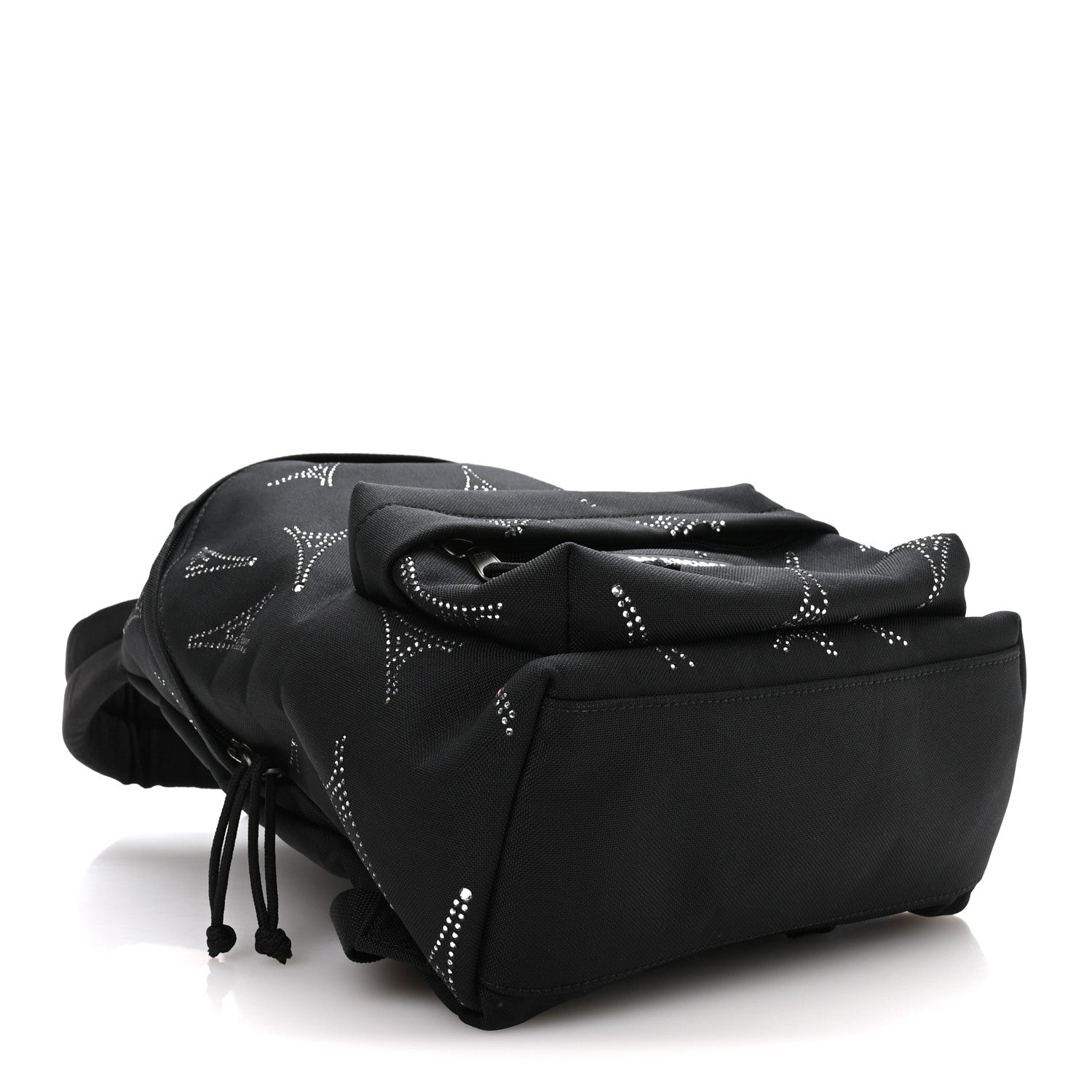 Balenciaga Canvas Crystal Embellished Eiffel Tower Explorer Backpack S Black 3 of 9