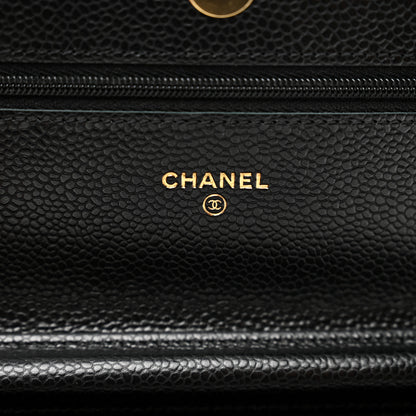 Chanel Caviar Quilted Wallet on Chain WOC Black 7 of 11