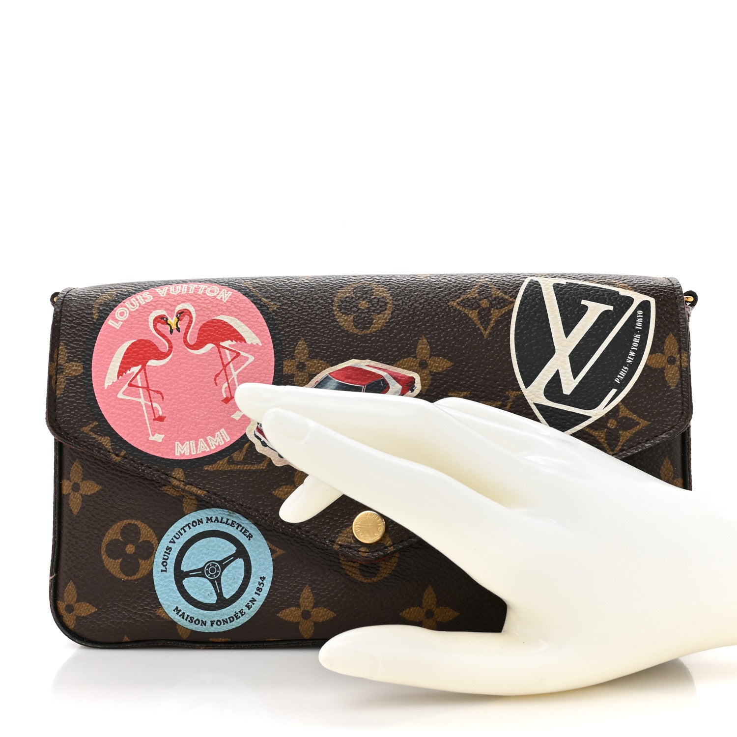 Louis Vuitton Monogram My LV World Tour Pochette Felicie Chain Wallet Coquelicot 3 of 18