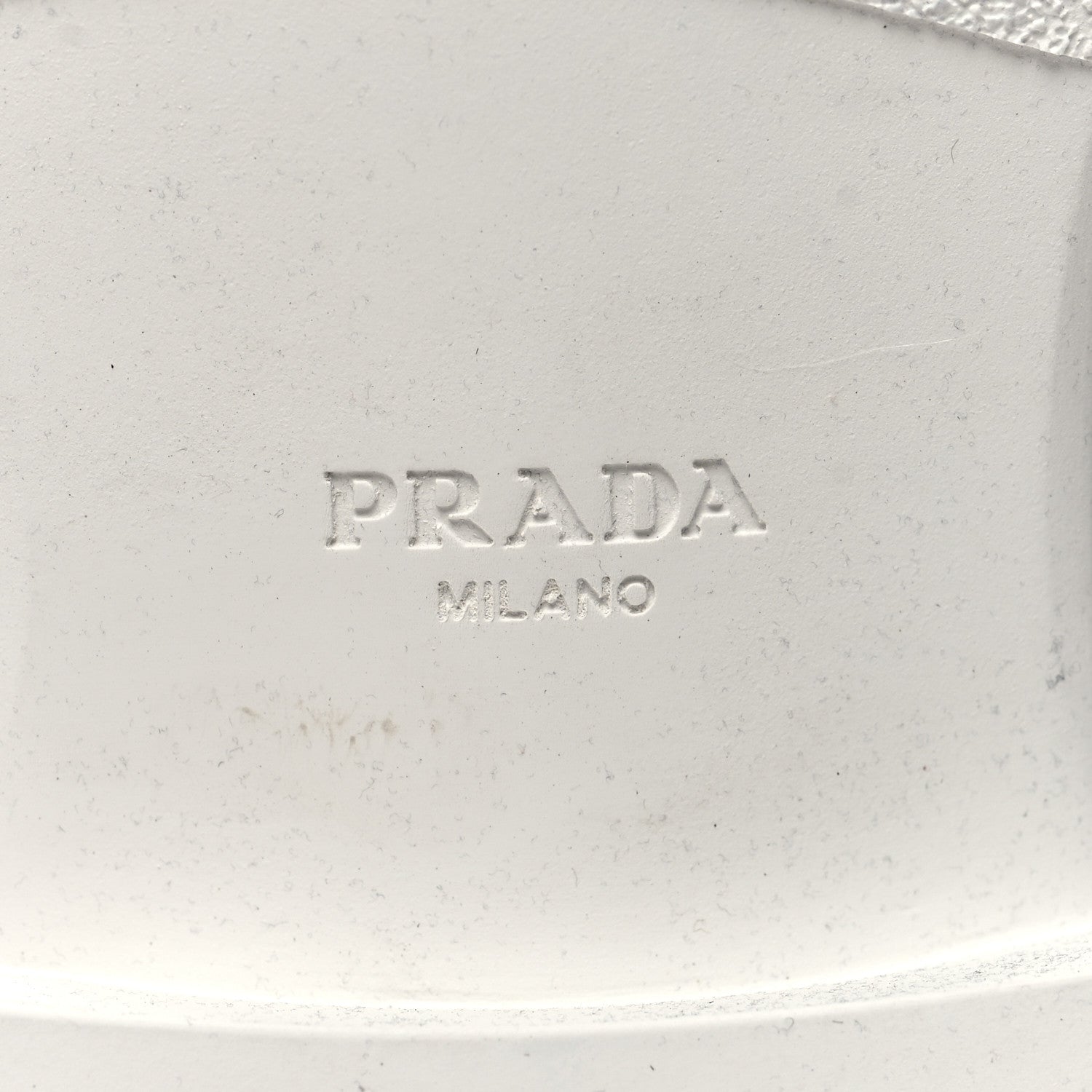 Prada Spazzolato Metal Triangle Logo 50mm Loafers 39.5 White 8 of 10