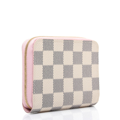 Louis Vuitton Damier Azur Zippy Coin Purse Rose Ballerine 4 of 11