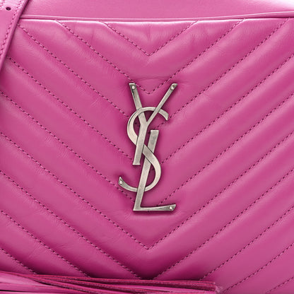 Saint Laurent Calfskin Matelasse Monogram Lou Camera Bag Electric Fuchsia 8 of 13