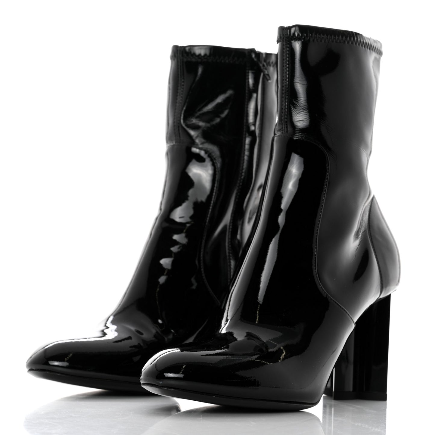 Patent Uniformes Silhouette Ankle Boots 37.5 Black