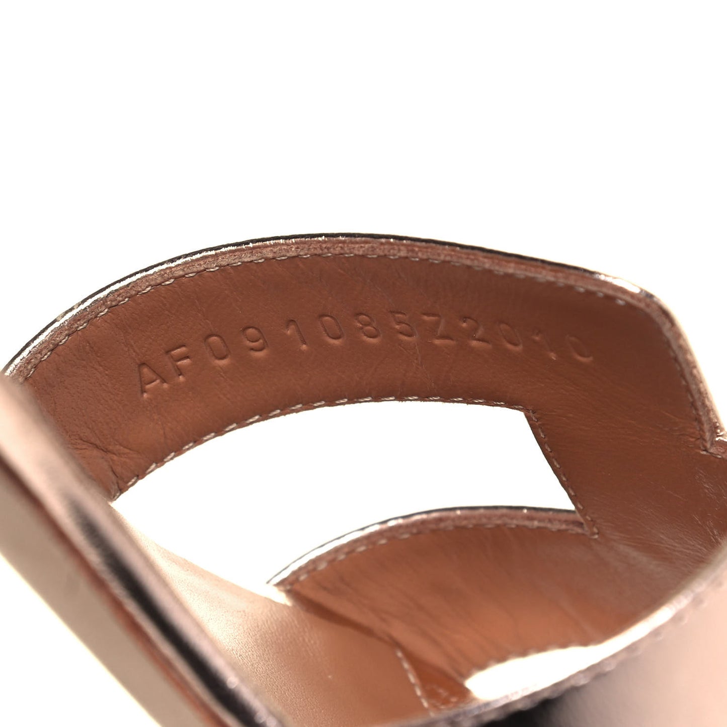 Metallic Nappa Oasis Sandals 40 Rose Dore