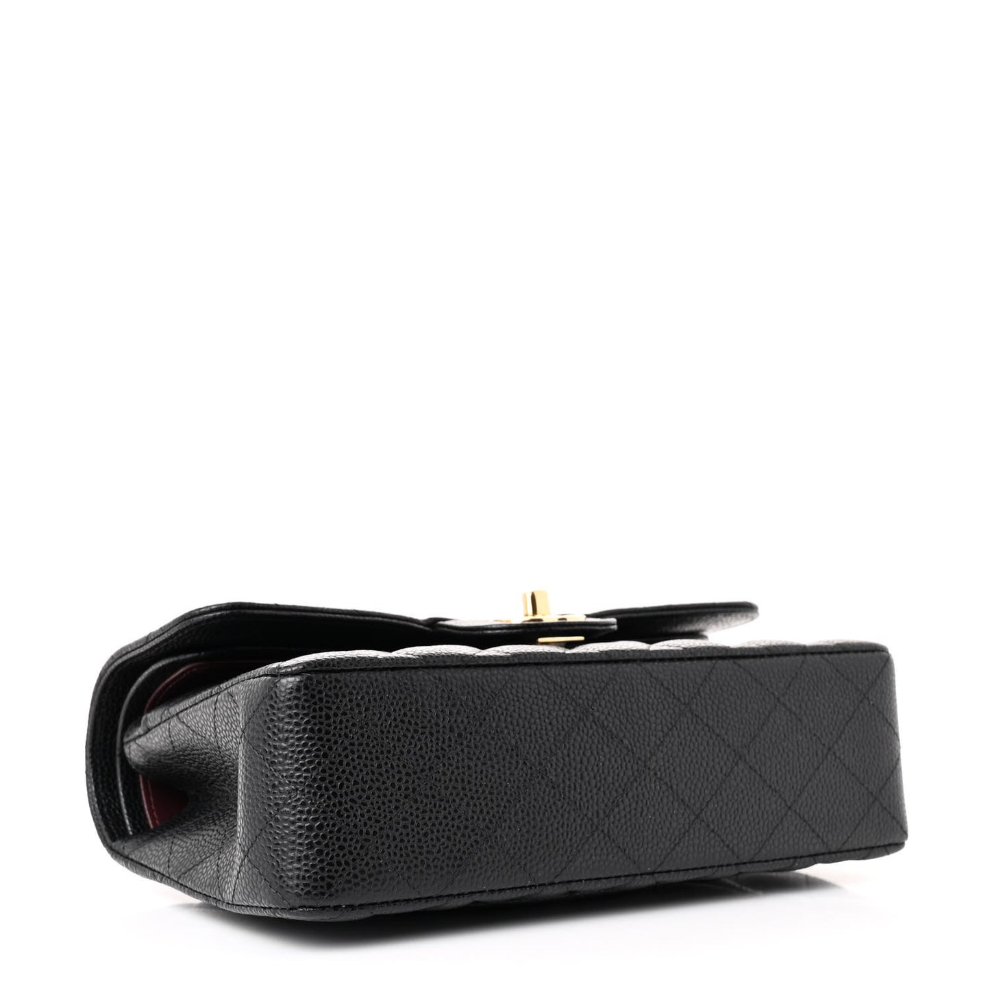 Caviar Quilted Small Double Flap Black