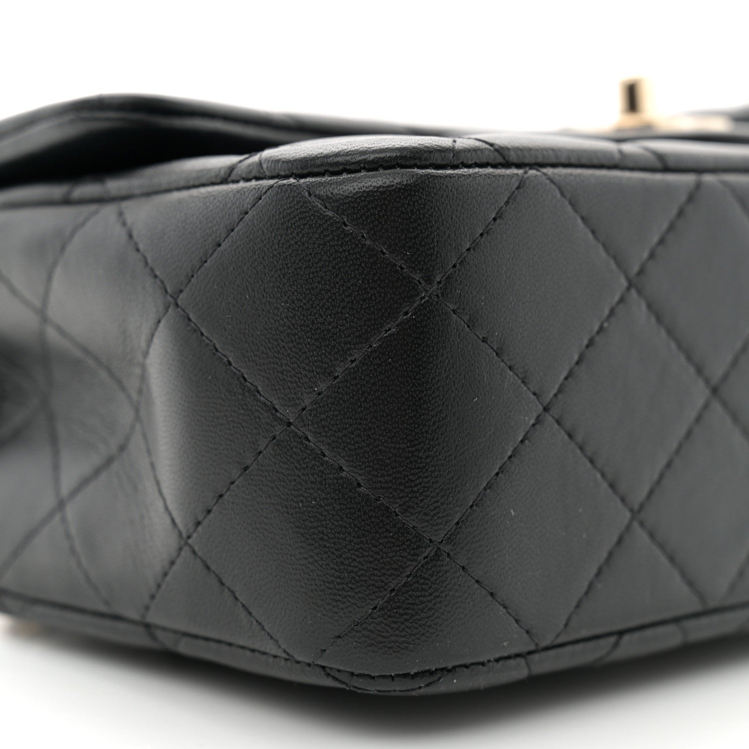 Chanel Lambskin Quilted Mini Top Handle Rectangular Flap Black 9 of 11