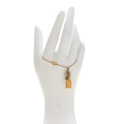Louis Vuitton Brass Nanogram Bracelet Silver Gold 2 of 6