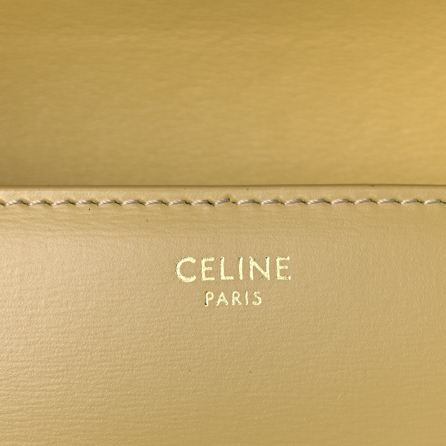 Celine Shiny Calfskin Triomphe Shoulder Bag Papyrus 6 of 11