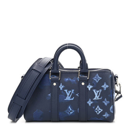 Louis Vuitton Monogram Ink Watercolor Keepall XS Blue 1 of 9