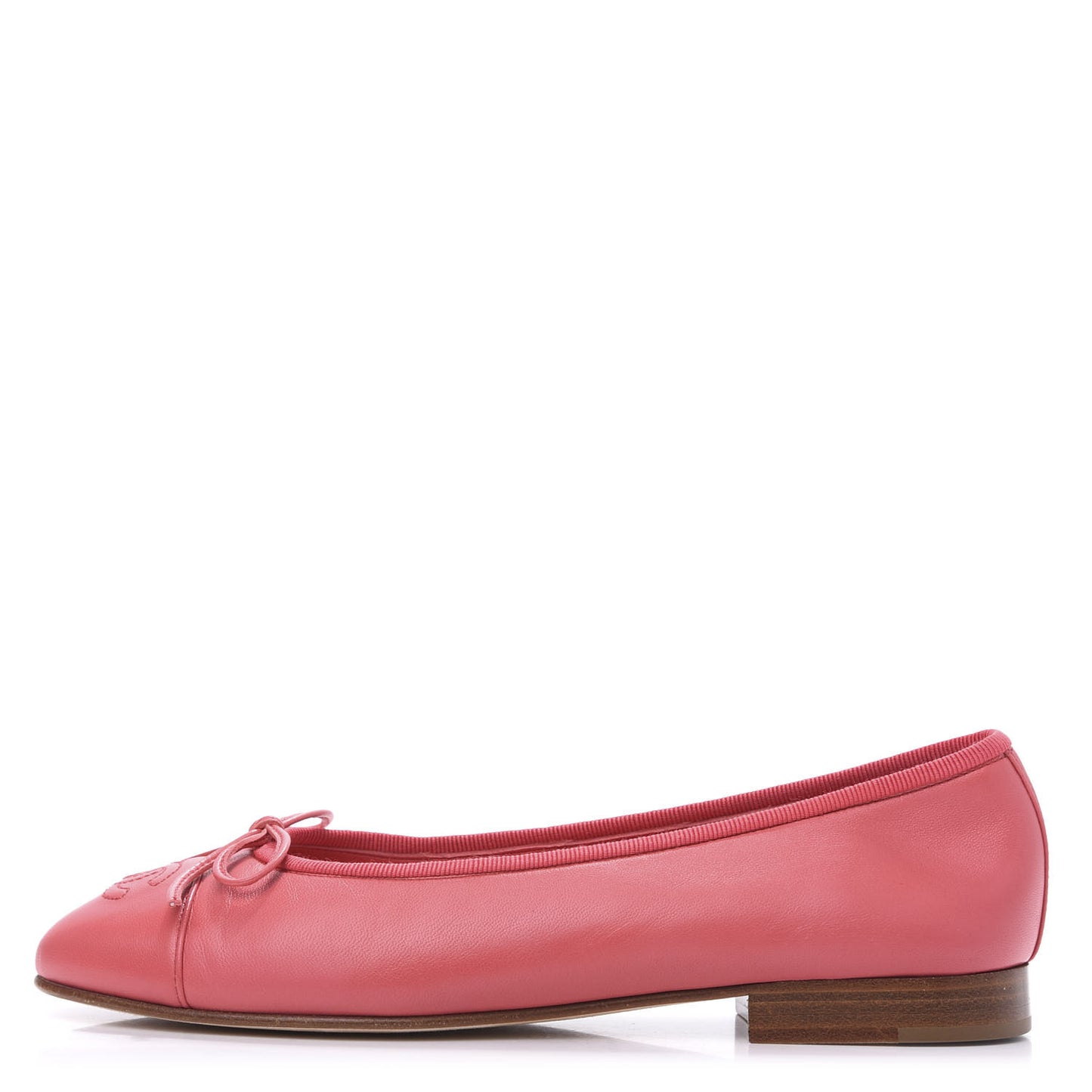 Lambskin Cap Toe CC Ballerina Flats 36 Pink
