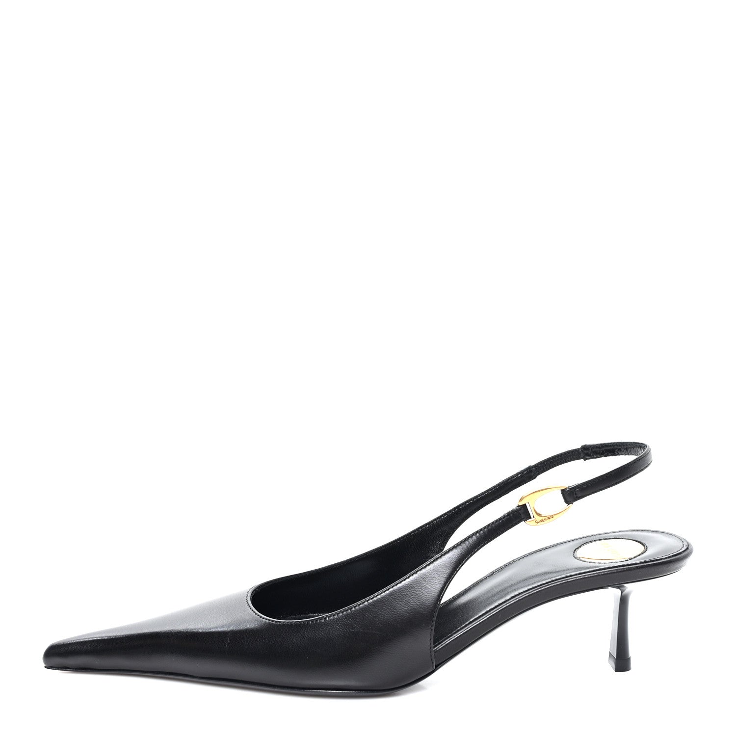 Saint Laurent Nappa Giannutri Vendome Slingback 50mm Pumps 37.5 Black 1 of 9