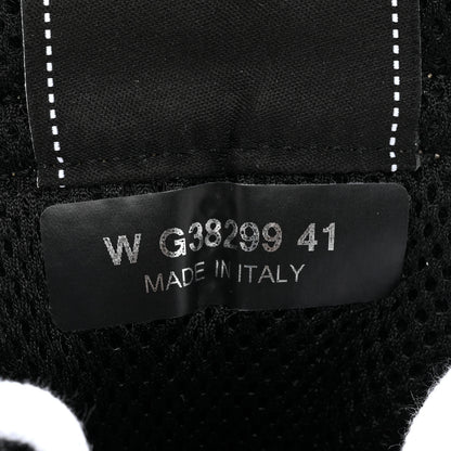 Chanel Mesh Suede Calfskin Grained Calfskin Womens CC Sneakers 41 White Black 7 of 8