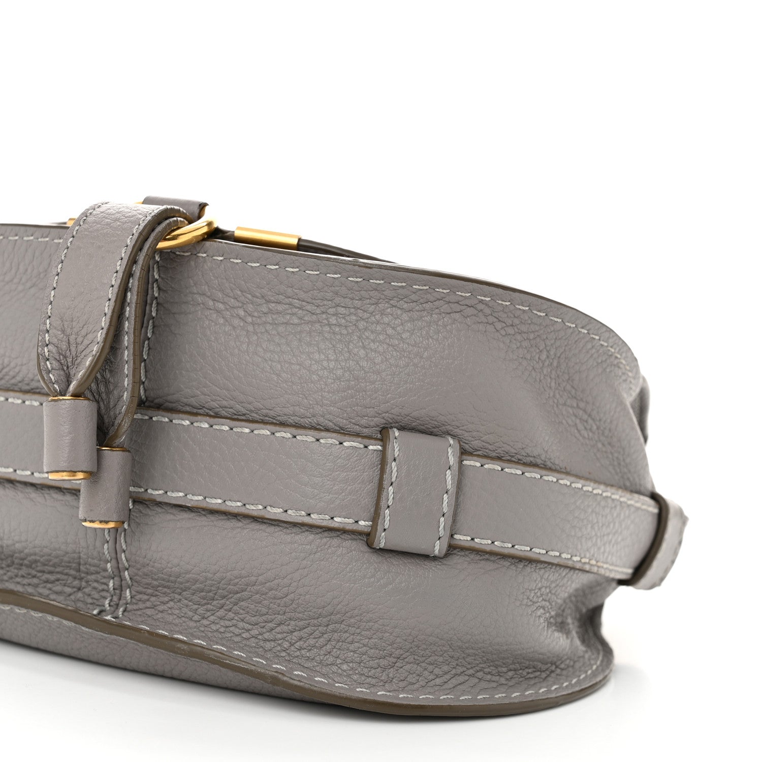 Chloe Calfskin Mini Marcie Round Crossbody Bag Cashmere Grey 9 of 9