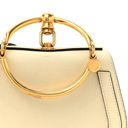 Chloe Calfskin Suede Small Nile Bracelet Bag Off White 8 of 18