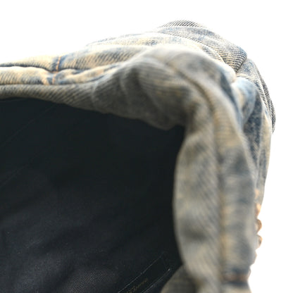 Saint Laurent Denim Quilted Small Loulou Puffer Monogram Chain Satchel Blue Cinnamon 4 of 9