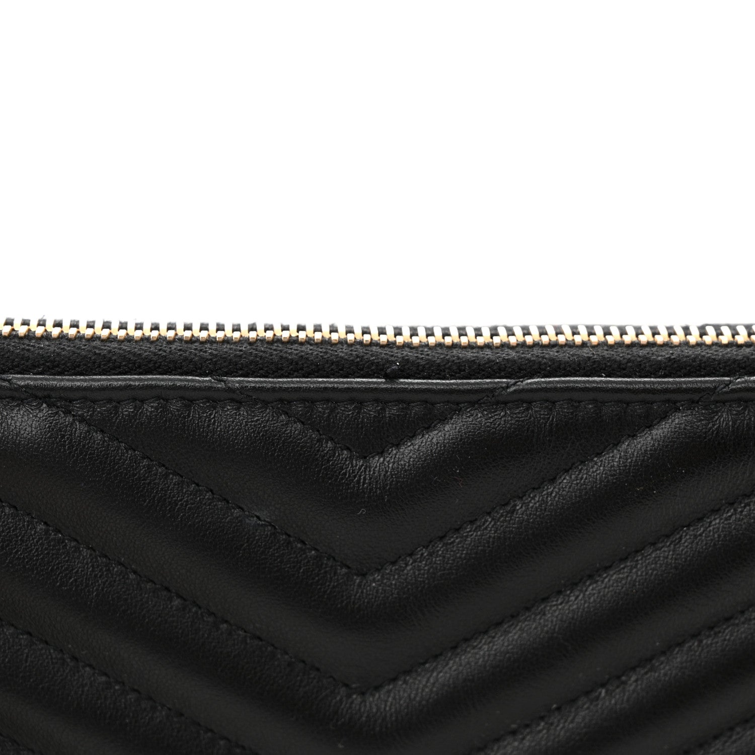 Saint Laurent Calfskin Matelasse Chevron Monogram Document Holder Black 11 of 15