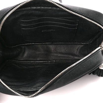 Saint Laurent Grain De Poudre Matelasse Monogram Mini Lou Camera Bag Black 5 of 11