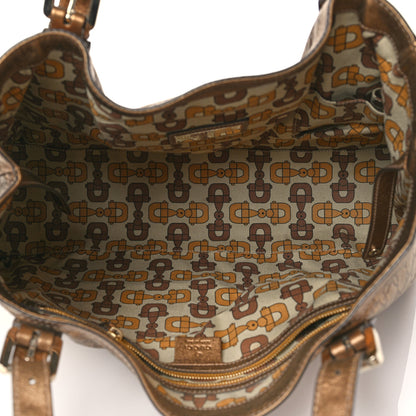 Gucci Metallic Guccissima Medium Britt Tote Gold 5 of 11