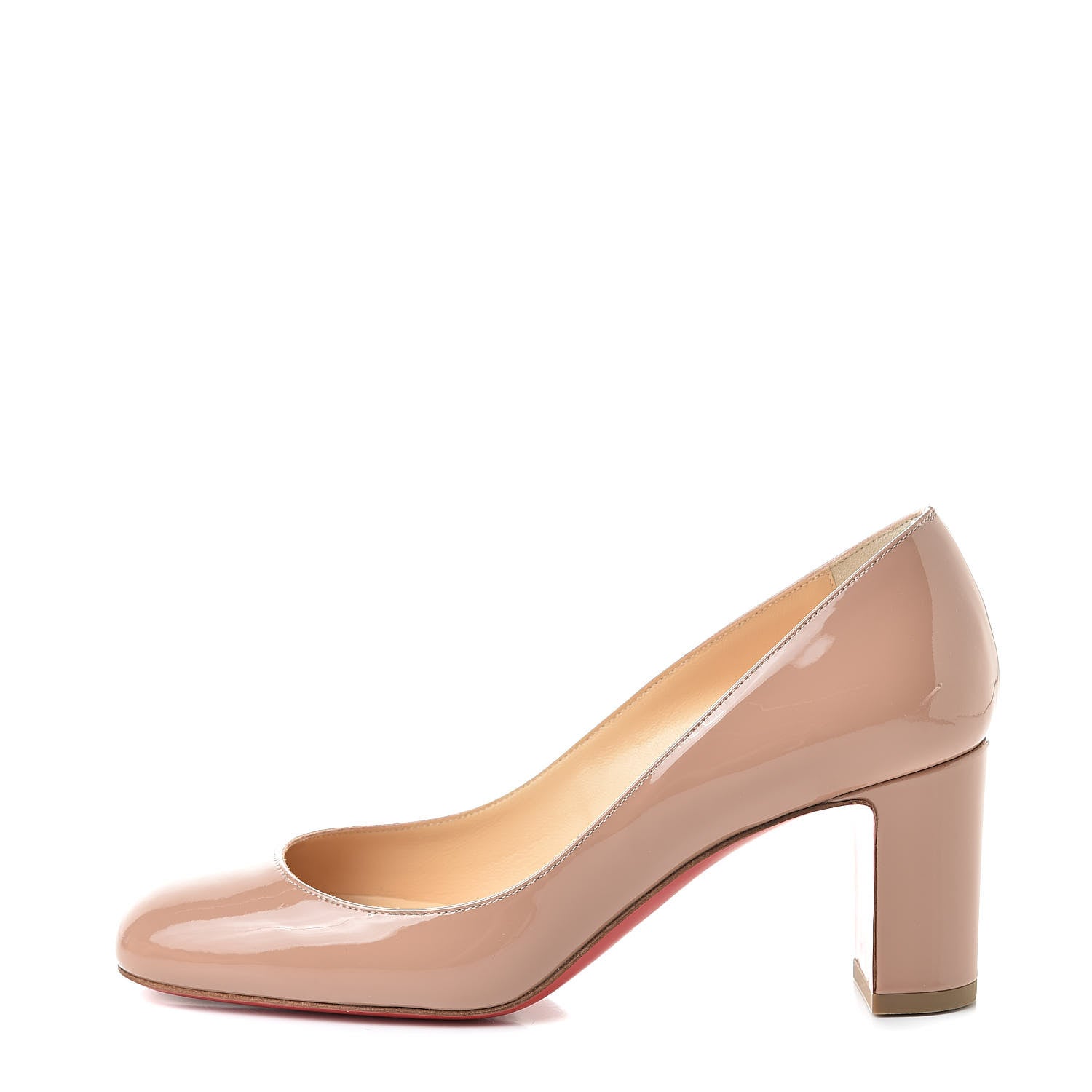Christian Louboutin Patent Cadrilla 70 Pumps 36.5 Nude 1 of 8