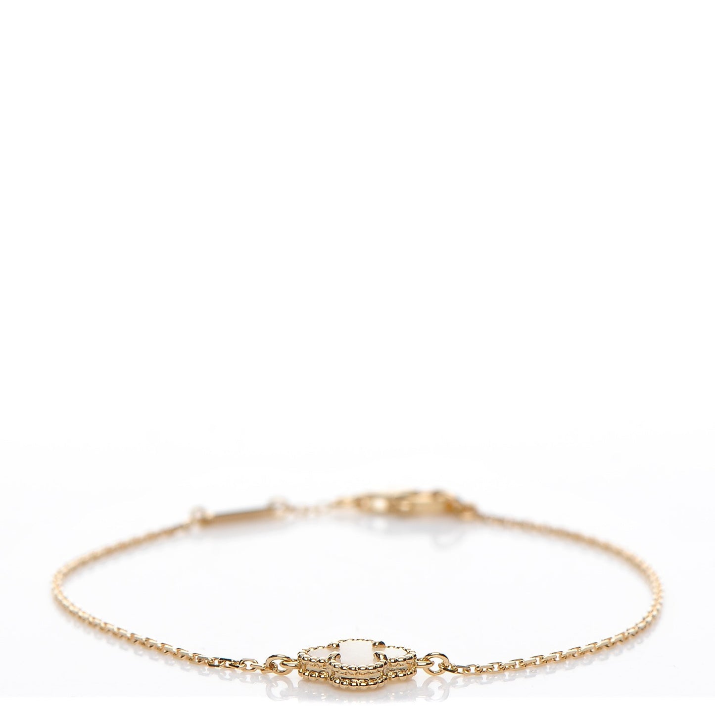 18K Yellow Gold Mother of Pearl Sweet Alhambra Bracelet