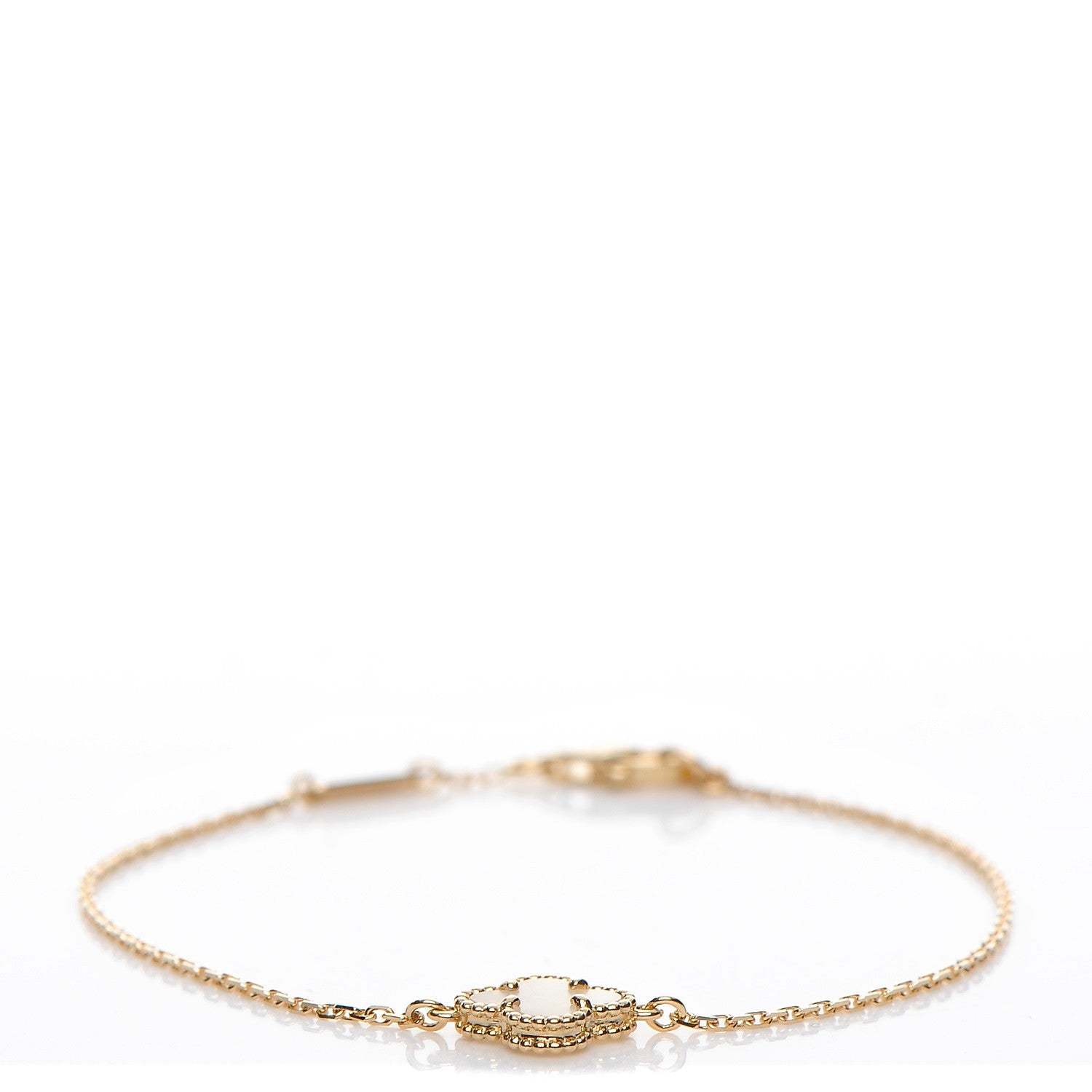 Van Cleef & Arpels 18K Yellow Gold Mother of Pearl Sweet Alhambra Bracelet 1 of 7