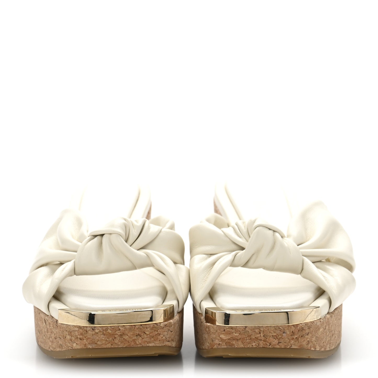 Nappa Avenue Wedge Sandals 39.5 Latte