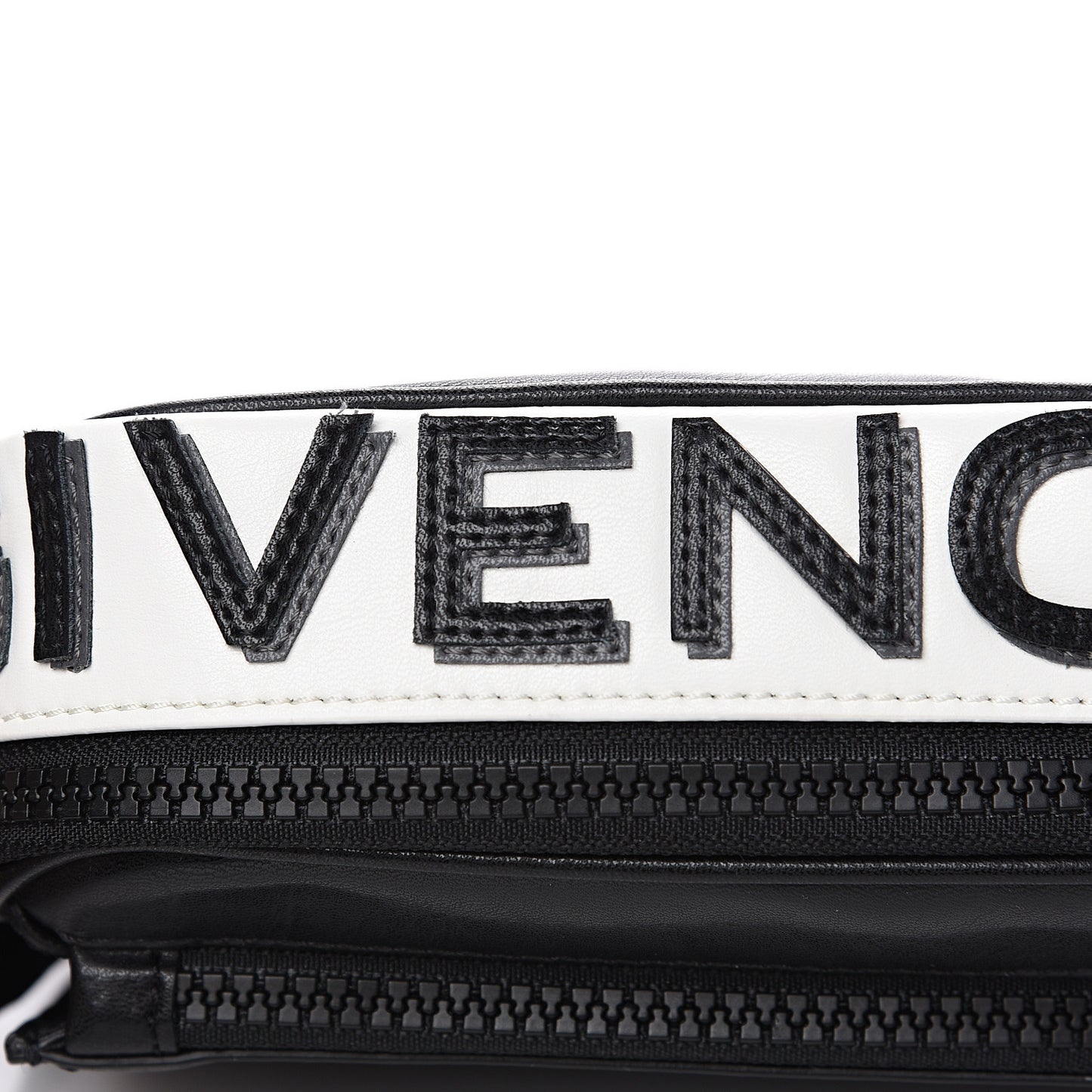 Calfskin MC3 Crossbody Bag Black White
