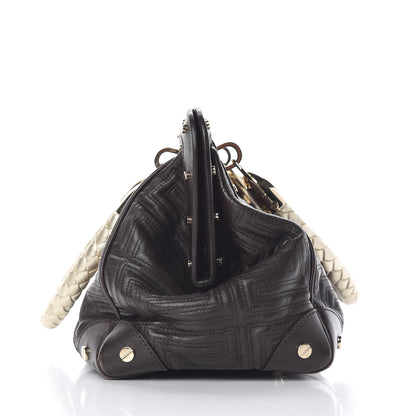 Versace Lambskin Couture Snap Out Of It Bag Brown Gold 18 of 18