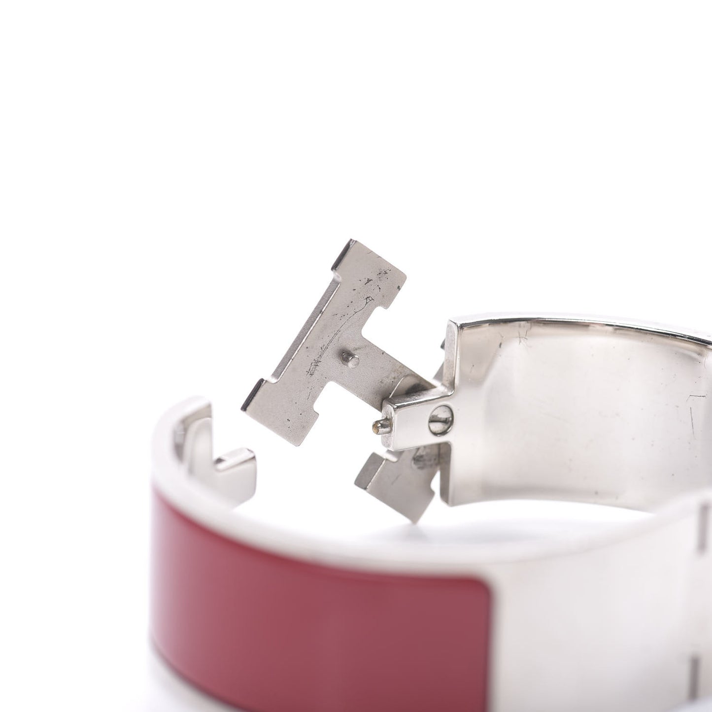 Enamel Wide Clic Clac H Bracelet PM Red
