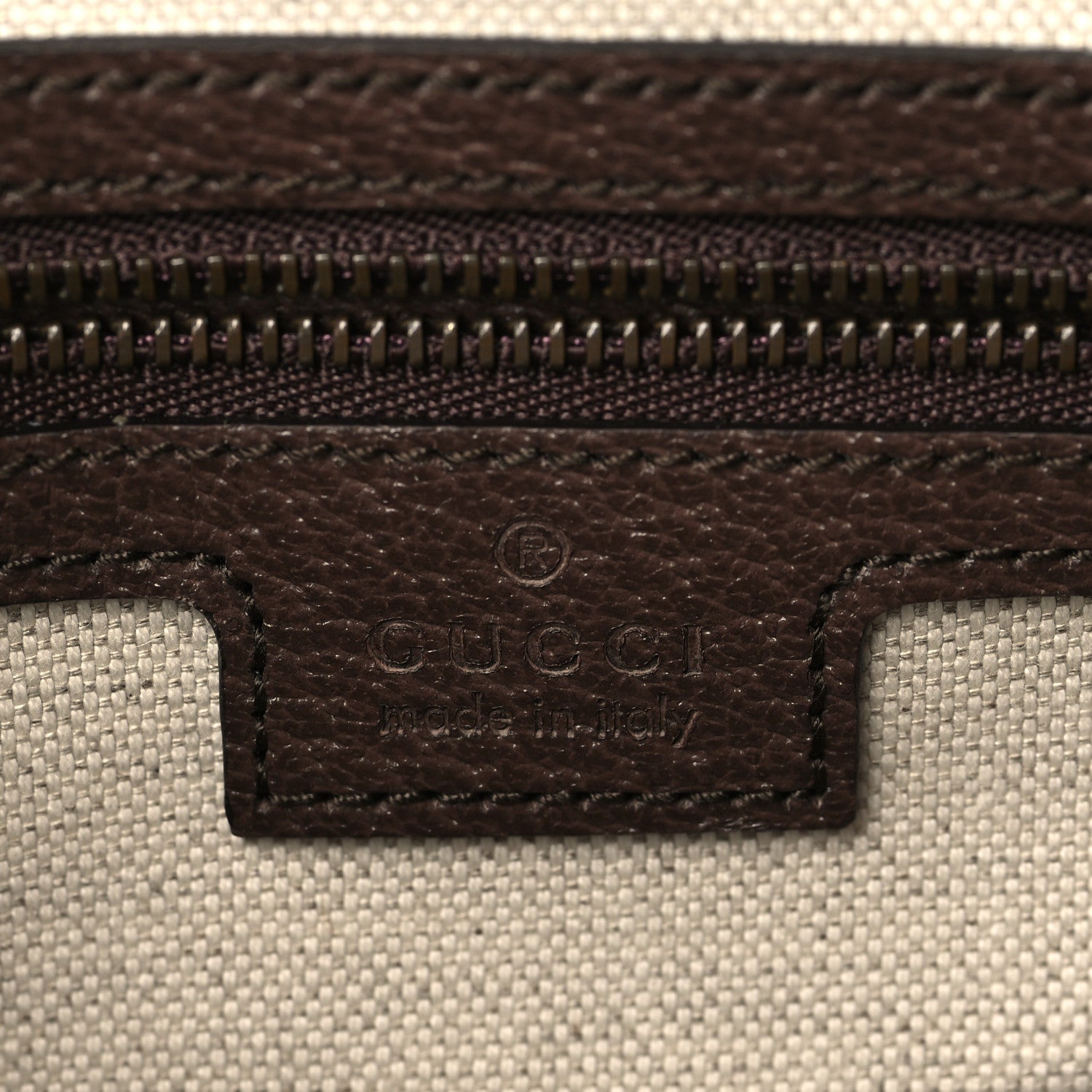 Gucci GG Supreme Monogram Textured Dollar Calfskin Web Ophidia Wristlet Shoulder Bag Beige Ebony New Acero 6 of 6