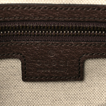 Gucci GG Supreme Monogram Textured Dollar Calfskin Web Ophidia Wristlet Shoulder Bag Beige Ebony New Acero 6 of 6