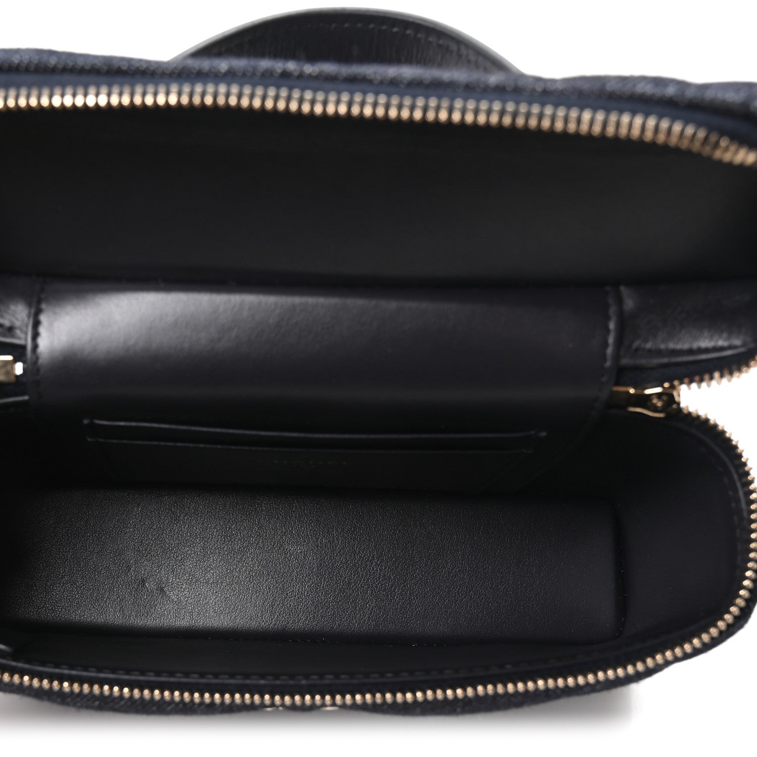 Chanel Denim Quilted Top Handle Slim Vanity Case With Chain Dark Blue 5 of 10