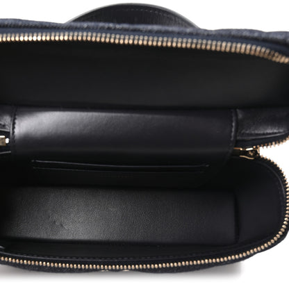 Chanel Denim Quilted Top Handle Slim Vanity Case With Chain Dark Blue 5 of 10