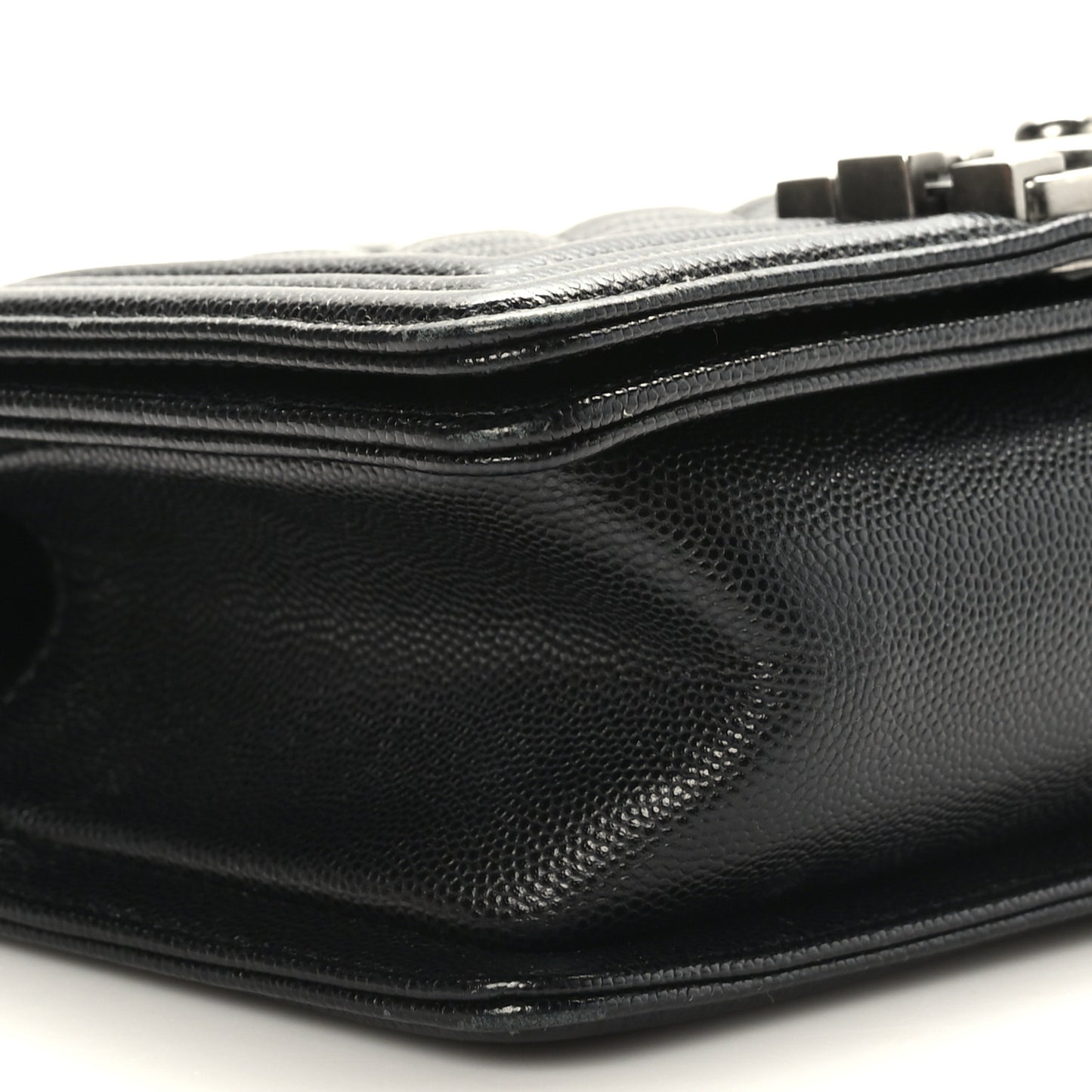 Caviar Quilted Small Boy Flap Black