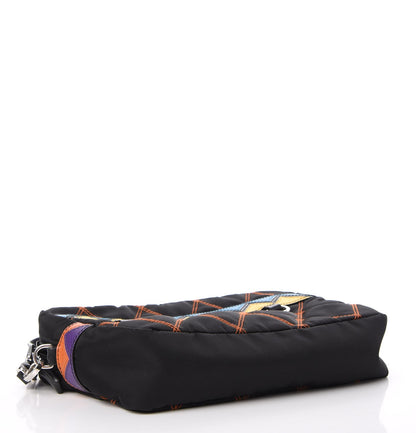 Prada Tessuto Nylon Impunturato Pochette Black 4 of 8