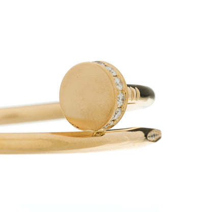 Cartier 18K Yellow Gold Diamond Juste Un Clou Bracelet 16 3 of 4