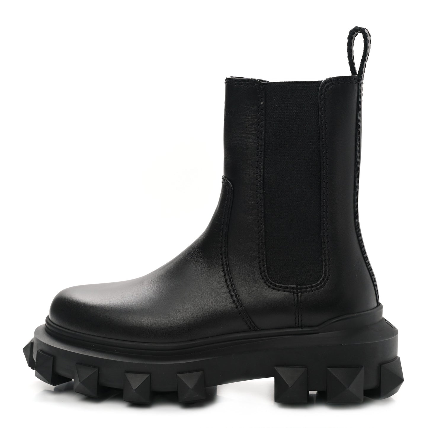 Calfskin Womens Trackstud Beatle Chelsea 45/55mm Ankle Boots 36.5 Black