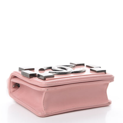 Chanel Lambskin Plexiglass Boy Brick Flap Pink 3 of 8