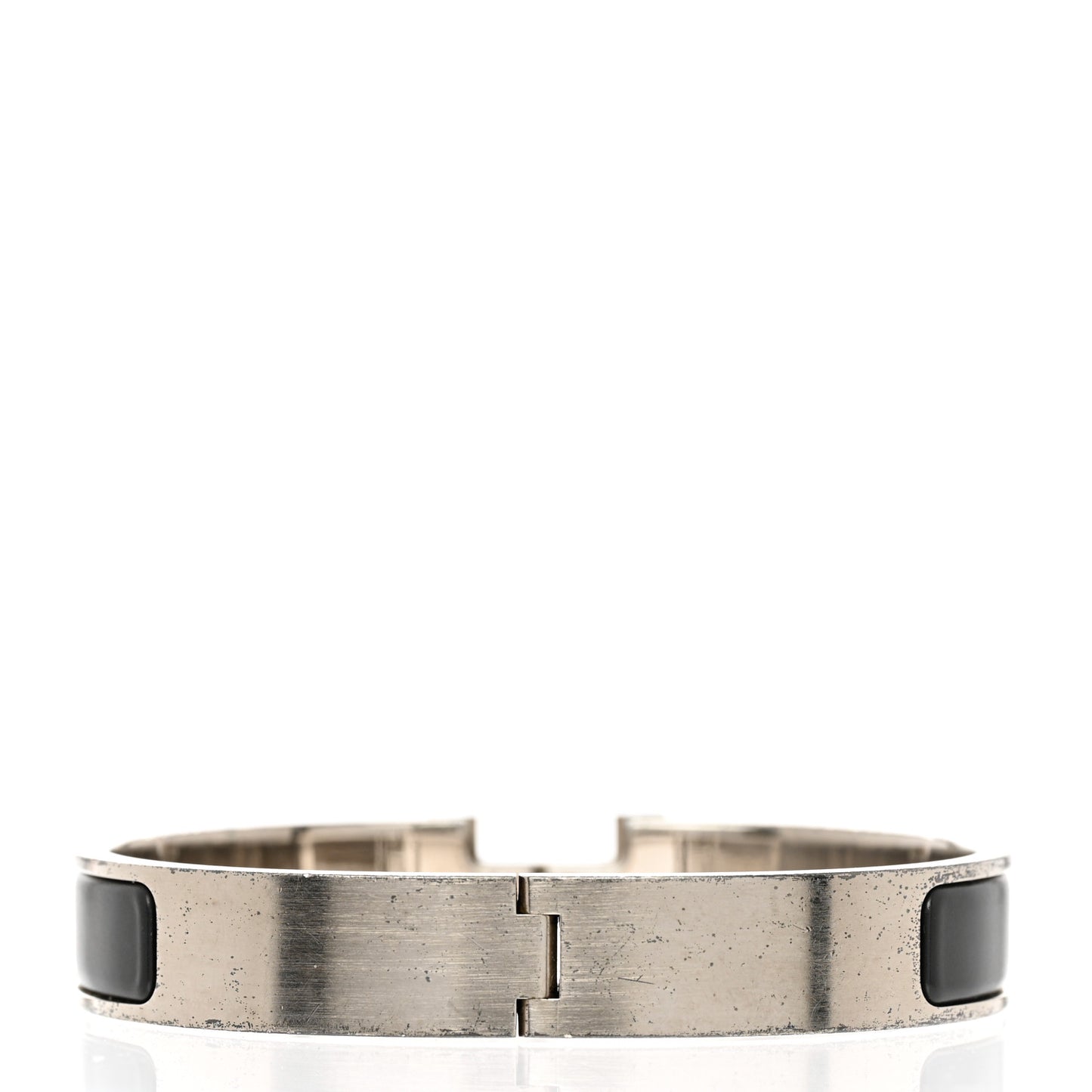 Matte Enamel Narrow Clic Clac HH Bracelet GM Black