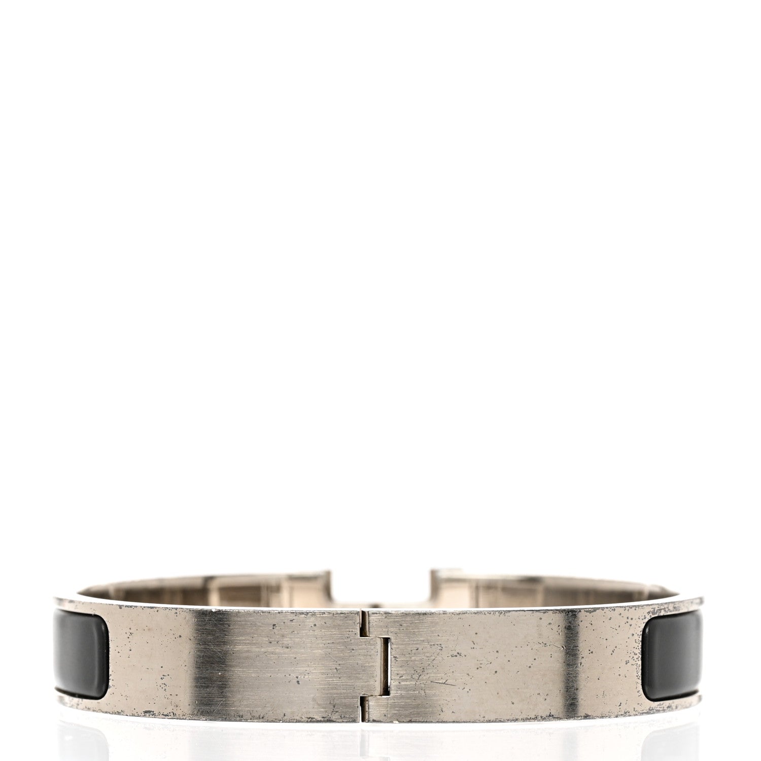 Hermes Matte Enamel Narrow Clic Clac HH Bracelet GM Black 3 of 4
