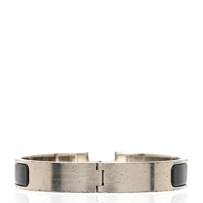 Hermes Matte Enamel Narrow Clic Clac HH Bracelet GM Black 3 of 4