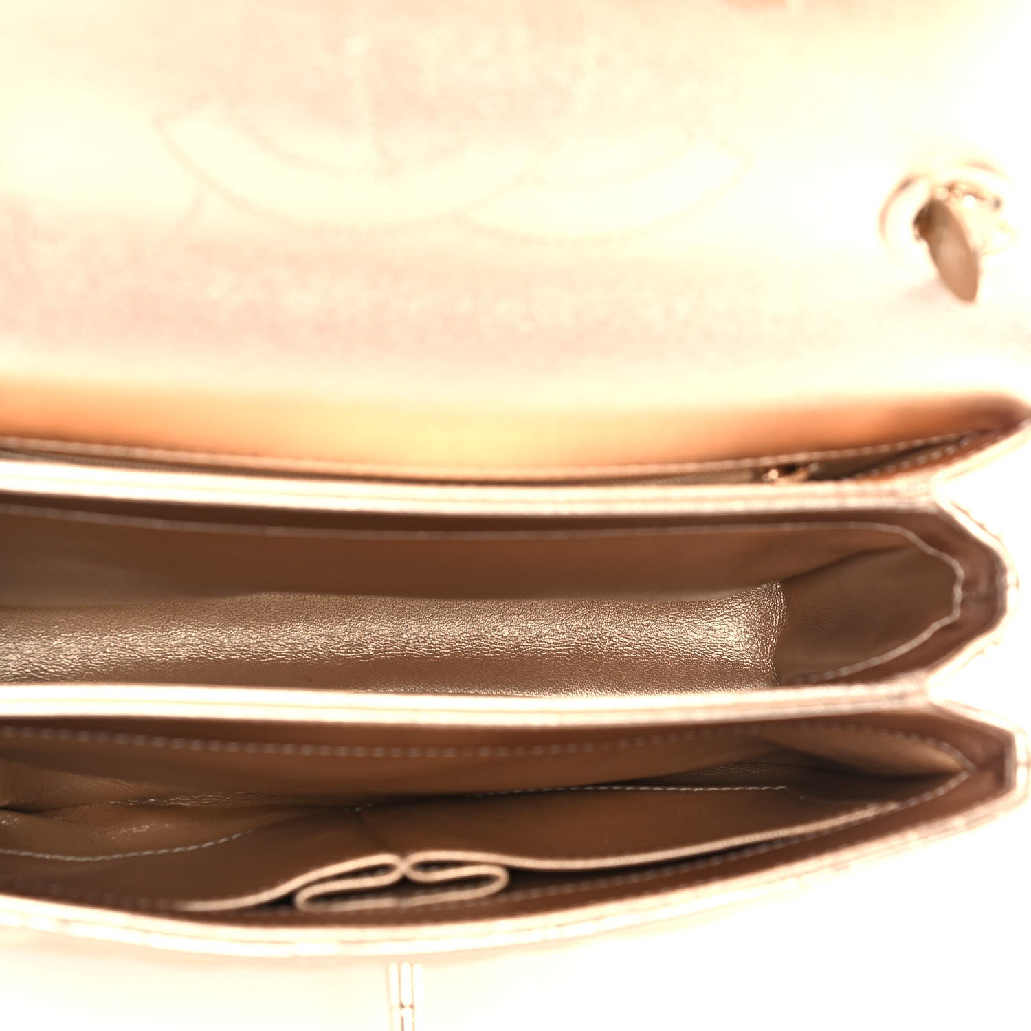 Chanel Metallic Lambskin Quilted Small Trendy CC Flap Dual Handle Bag Gold 4 of 12