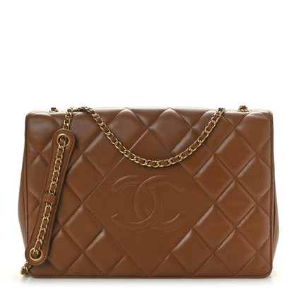 Chanel Lambskin Quilted Medium Diamond CC Flap Brown 1 of 11