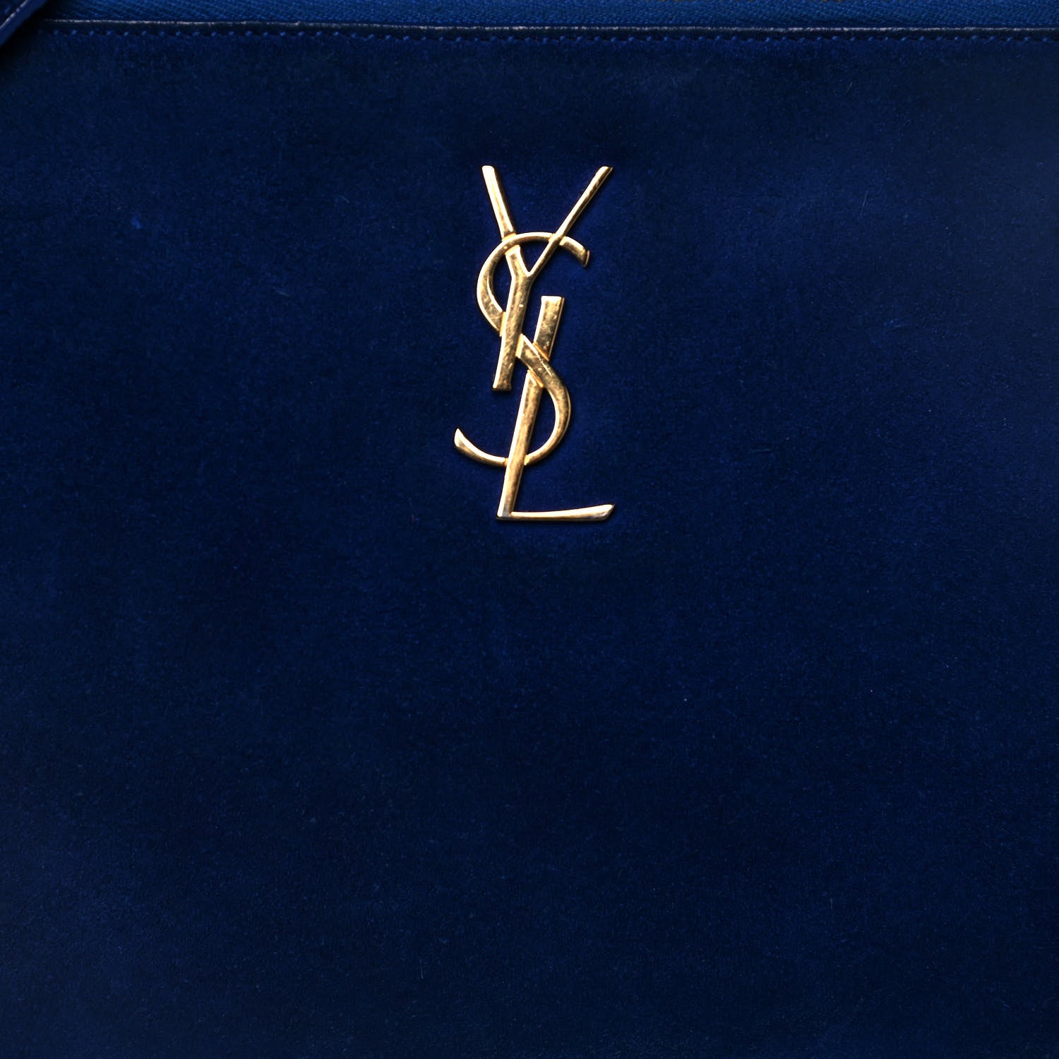 Saint Laurent Suede Calfskin Small Fringe Crossbody Bag Blue 8 of 15