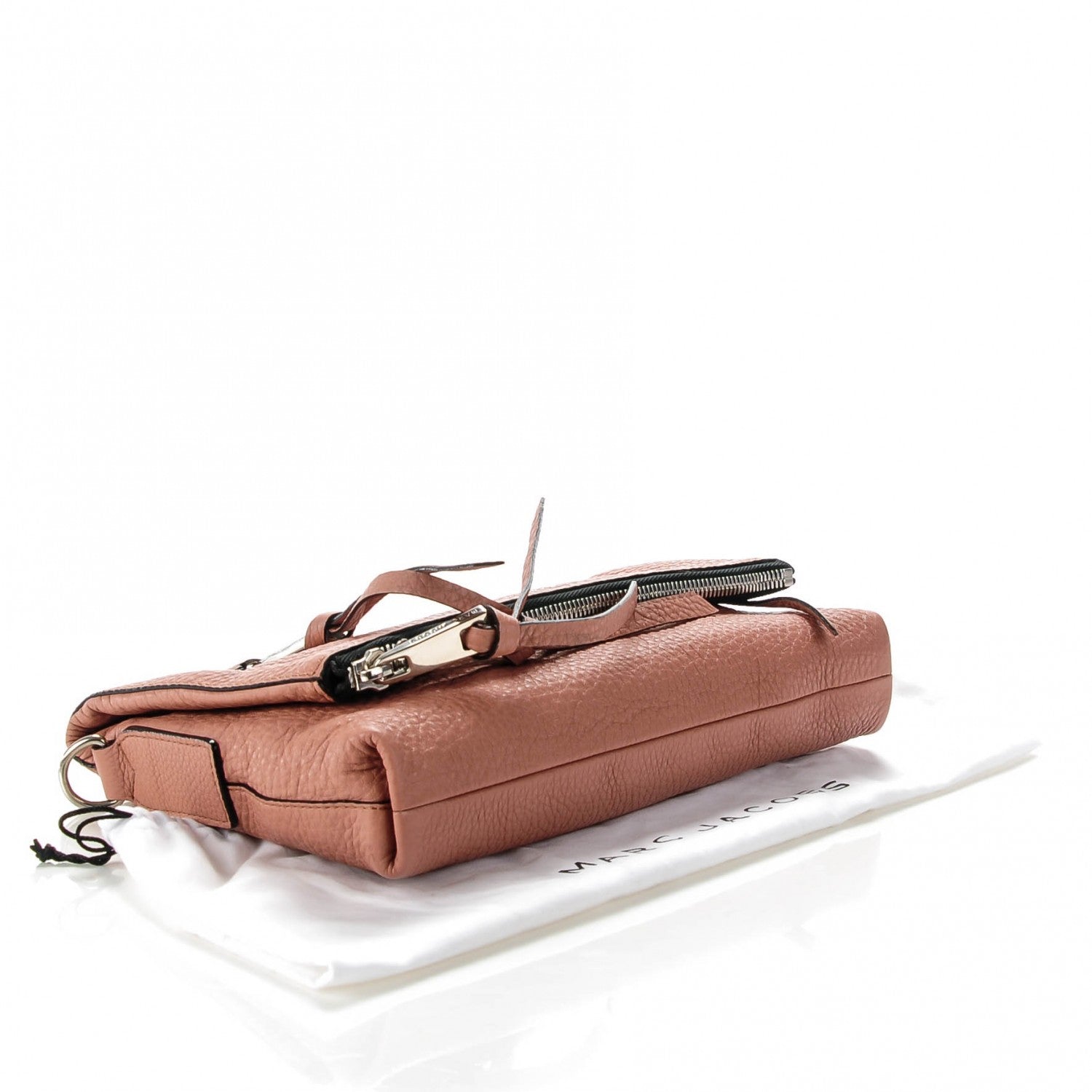 Marc Jacobs Grained Calfskin Mini Maverick Foldover Top Crossbody Pink 4 of 7